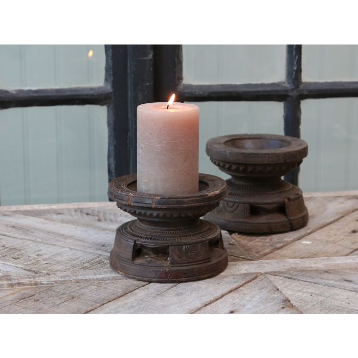 Kerzenständer groß Antikholz